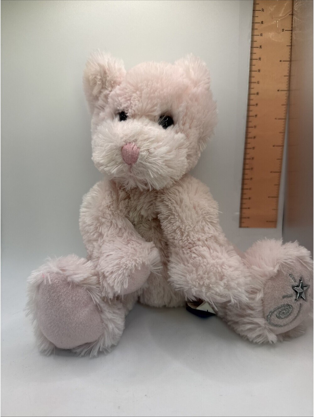 RUSS 2006 Shining Stars Plush Pink Teddy Bear Stuffed Animal - Floppy & Soft